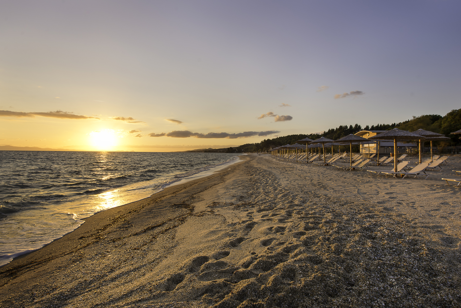Resort bei Sonnenuntergang