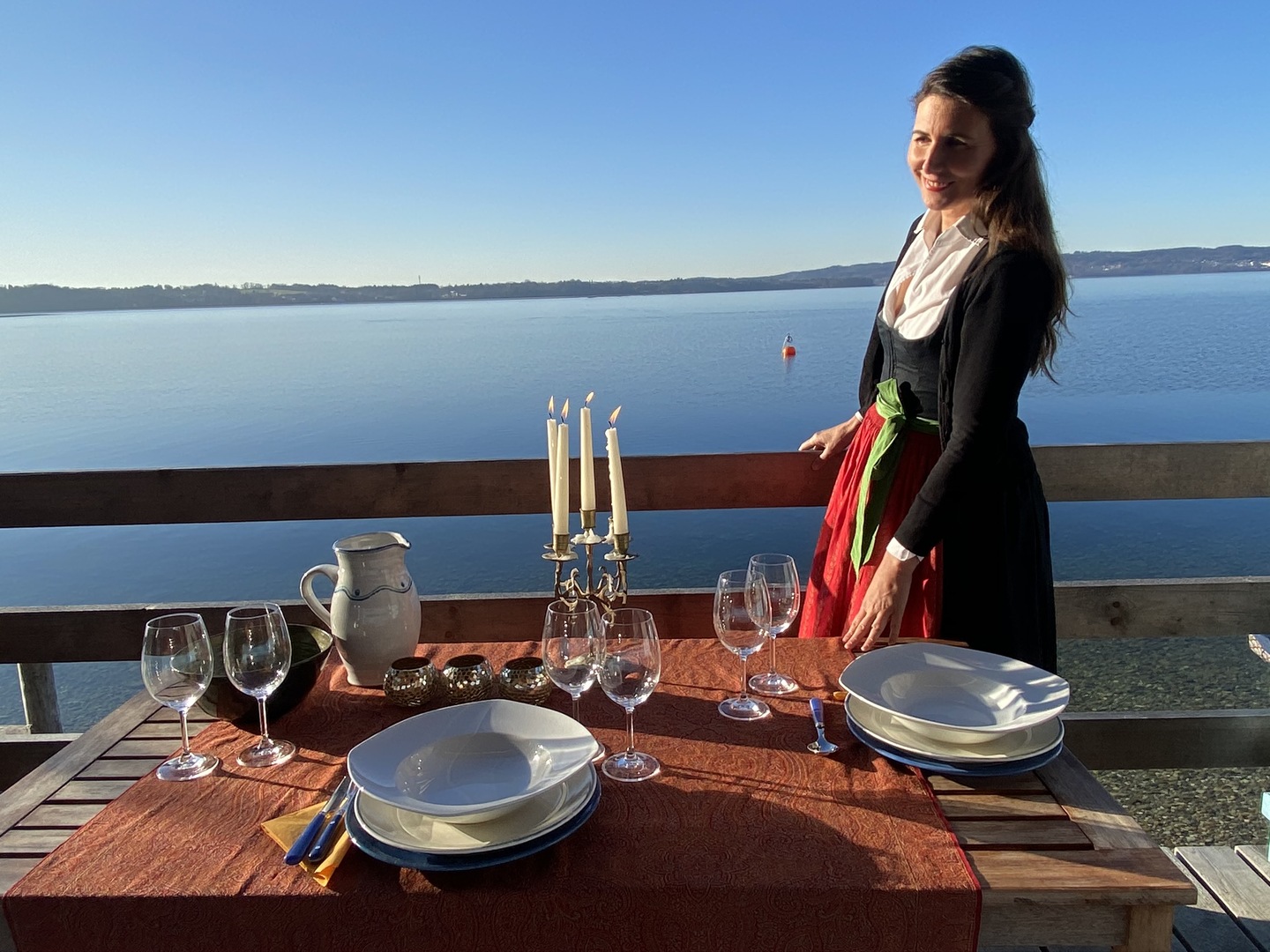 Romantisches Abendessen am Starnberger See