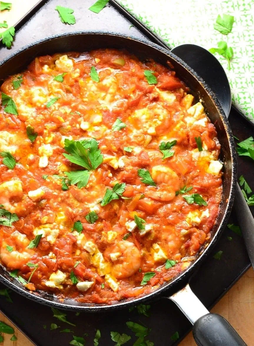 Garnelen Saganaki
