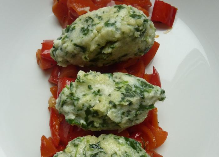 Malfatti an geschmortem Gemüse