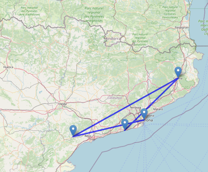 Route Rundreise Katalonien Route Rundreise Katalonien