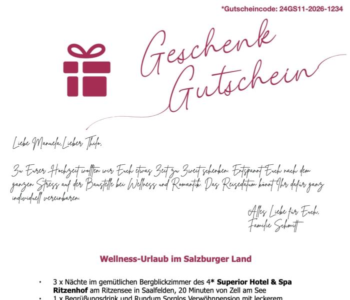 Gutschein für eine Reise verschenken