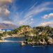 Taormina Mazzarò Bucht Hotel mit Meerblick